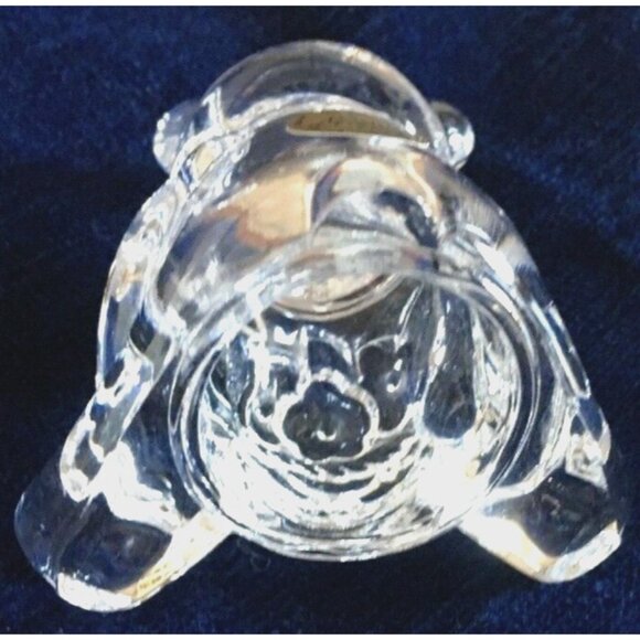 VTG Cristal D’Arques Teddy Mini Figurine Holding Flowers 24% Lead Sticker France - Picture 7 of 16